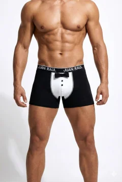 Boxeri bărbați negri cu papion