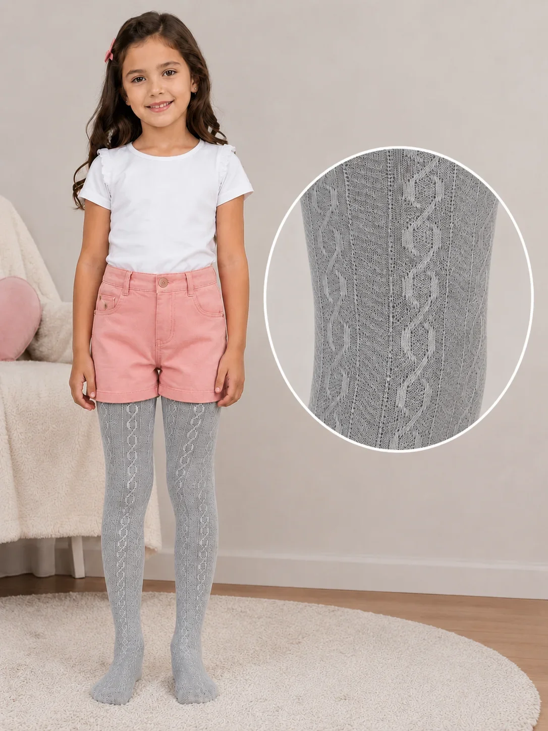 Dres Penti Tricotat cu Model Karina 180 den 2/set-Tricotat cu Model Împletit — imagine 3