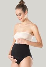 Chilot modelator pentru gravide, cu talie înaltă și bandă de silicon, culoare negru
