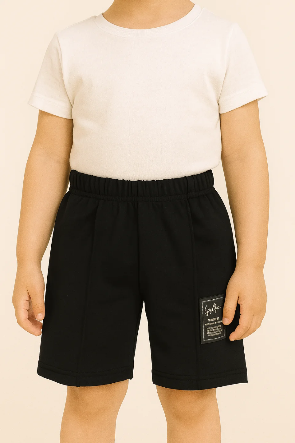 Pantaloni scurți sport copii cu dungă decorativă