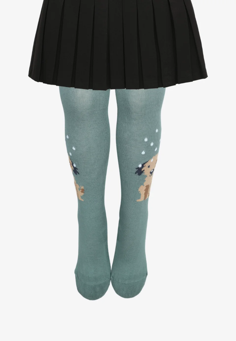 Dres copii verde cu cățeluș – model jucăuș și confortabil