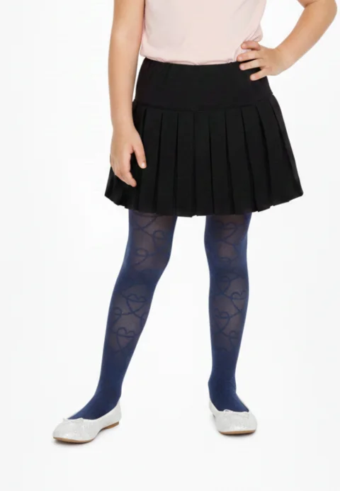 Dres fetițe Penti Pretty ,,Line'' 20 DEN-transparent, imprimeu linii, culoare bleumarin