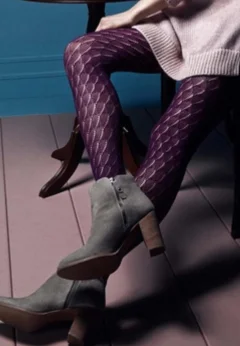 Dres damă Penti Colosio „Mirella”- Model croșetat cu plasă groasă, culoare mov