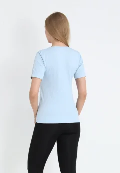 Tricou damă cu mânecă scurtă – bleu