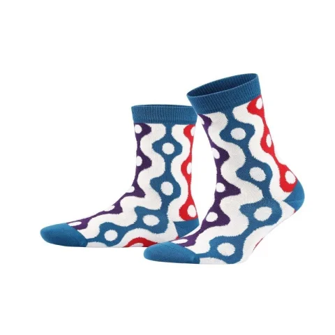 Set 3 Perechi Șosete Damă RETRO Fără Cusături - Imprimeu Scratch