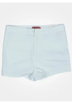 Blugi scurți damă de vară – elastici, mulați, cu buzunare la spate-alb