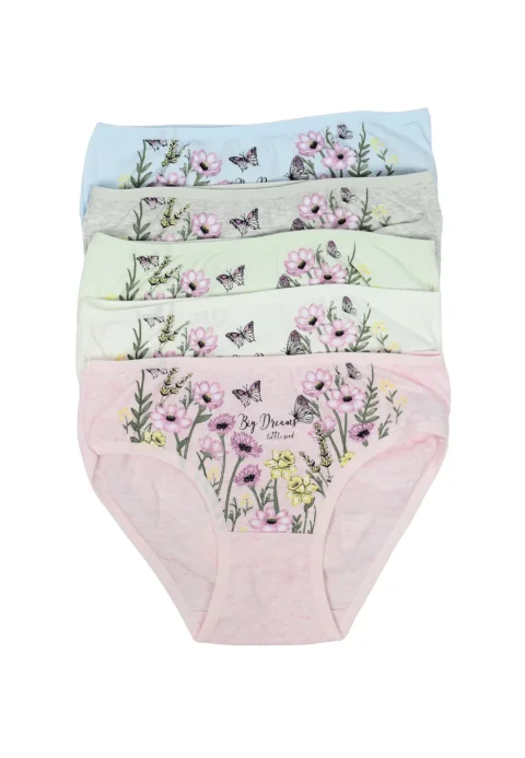 Set 5 chiloți fetițe – culori diverse FLORI