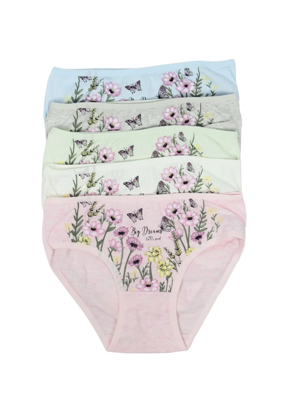 Set 5 chiloți fetițe – culori diverse FLORI