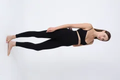 Colanți modelatori postnatali – negri, cu talie înaltă și bandă lată de susținere