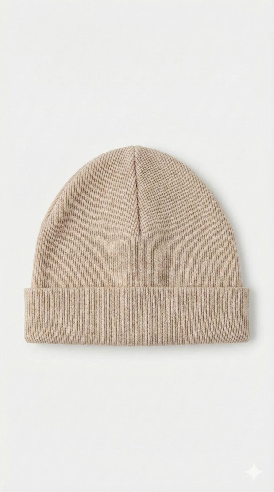 Căciuliță bej pentru copii, raiată și dublată BEJ