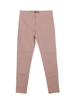 Blugi damă skinny talie înaltă – material elastic, subțire, roz pudrat