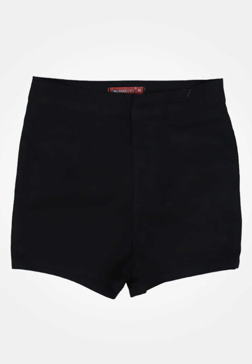 Blugi scurți damă de vară – elastici, mulați, cu buzunare la spate-negru