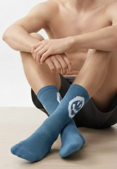 Set Șosete Unisex Albastru – Imprimeu Smiley Face