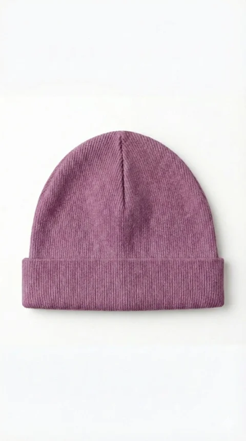 Căciuliță roz pentru copii, raiată și dublată ROZ