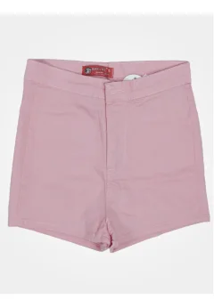 Blugi scurți damă de vară – elastici, mulați, cu buzunare la spate-roz