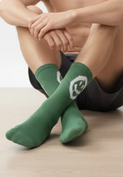 Set Șosete Unisex Verde – Imprimeu Smiley Face