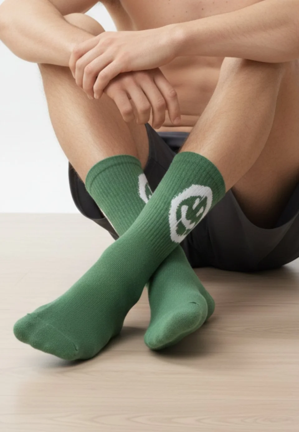 Set Șosete Unisex Verde – Imprimeu Smiley Face