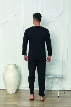 Pijama bărbați din bumbac cu mânecă lungă și pantaloni lungi BLUMARIN