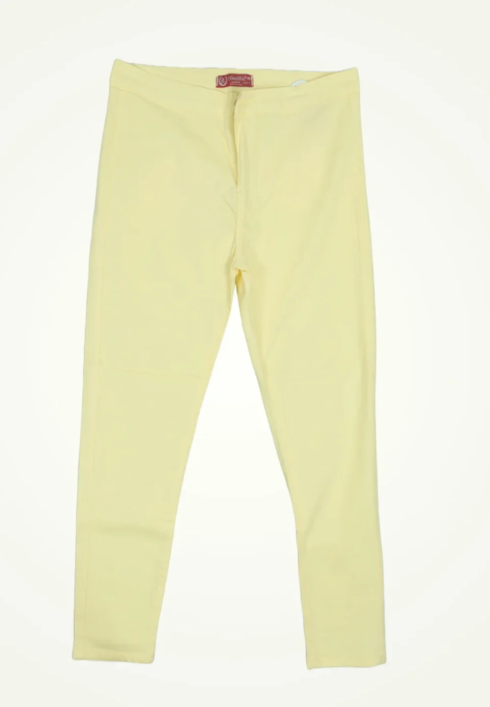 Blugi damă skinny talie înaltă – material elastic, subțire, galben