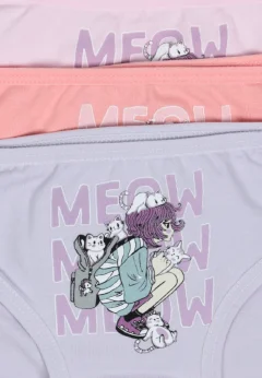 Set 5 chiloți fetițe – culori diverse MEOW MEOW