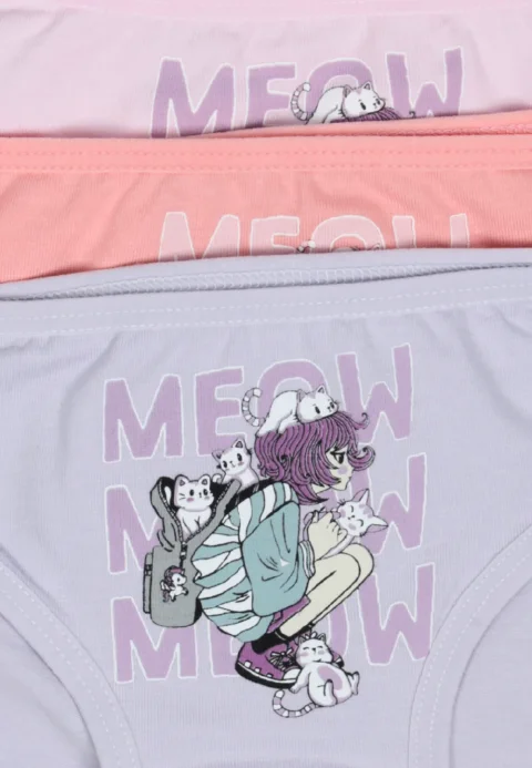 Set 5 chiloți fetițe – culori diverse MEOW MEOW