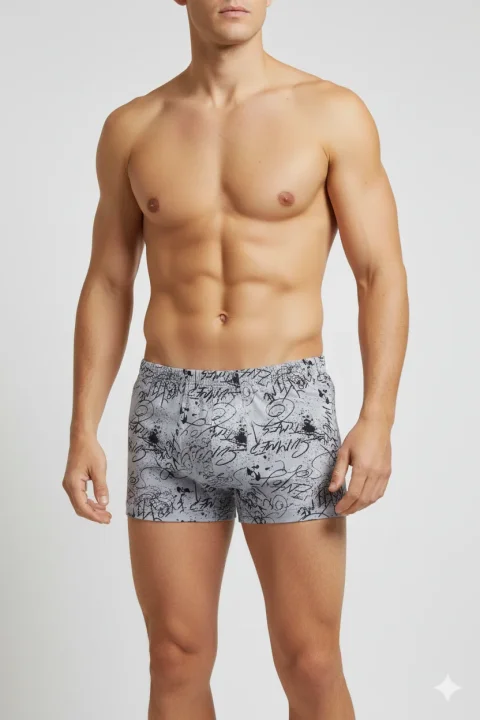 Boxeri bărbătești imprimeu graffiti