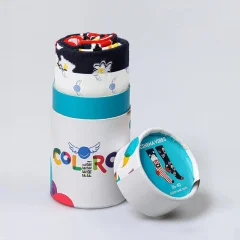 Șosete Damă Fără Cusături Mismatching - Imprimeu Popcorn