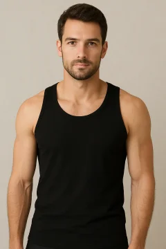 Maiou bărbați clasic negru