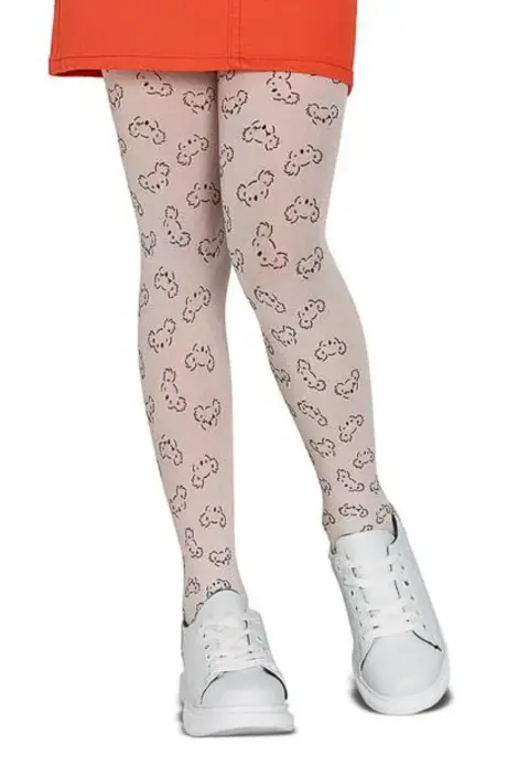 Dres fetițe Penti Pretty ,,Koala Head'' 40 DEN, mat, alb