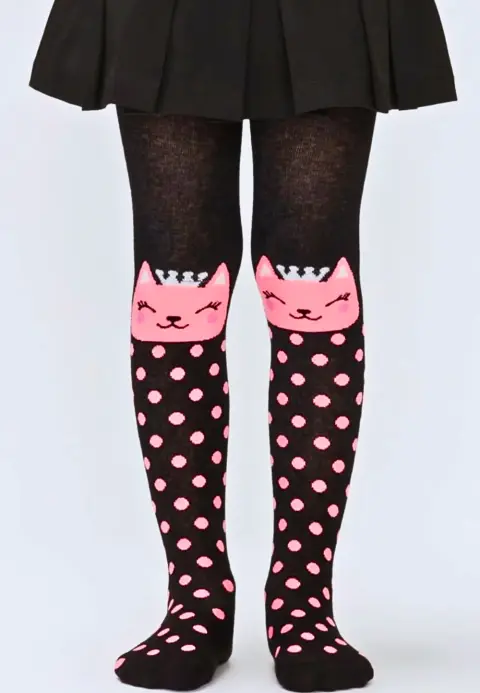 Dres fetițe Penti Pretty ,,Machka', bumbac- imprimeu pisicuță, negru