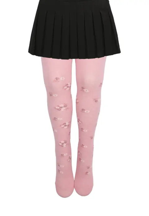 Dres copii roz cu floricele, moale și confortabil