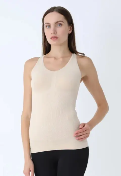 Maiou modelator fără cusături cu bandă din silicon – bej