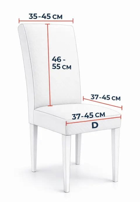 Set 6 Huse Elastice pentru Scaun din Lycra, Crem