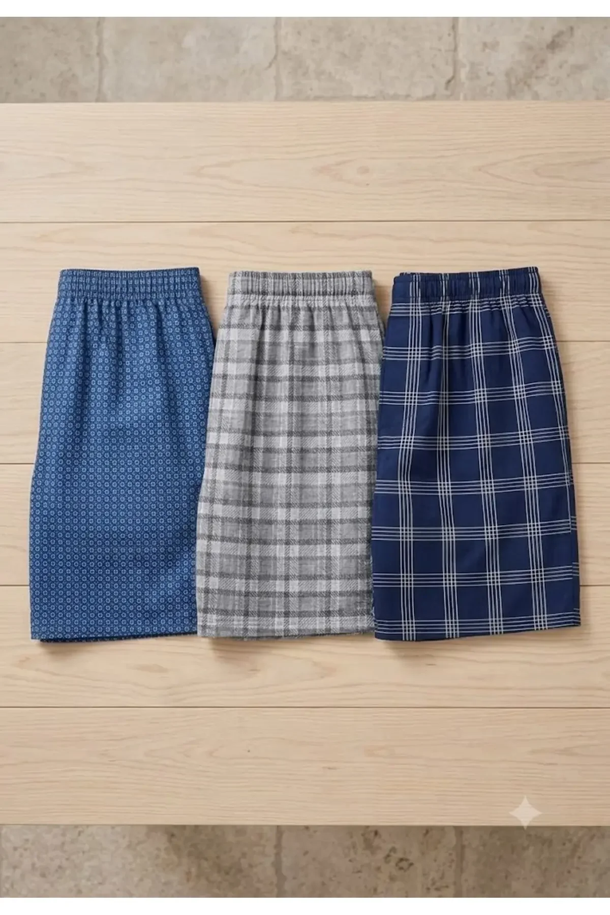 Pantaloni Scurți de Casă Bărbați  3/set