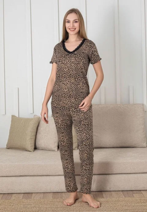 Set Pijama Damă - Imprimeu Animal Print — imagine 2