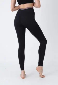 Colanți Sport Damă Negri cu Talie Elastică – Confortabili și Modelatori