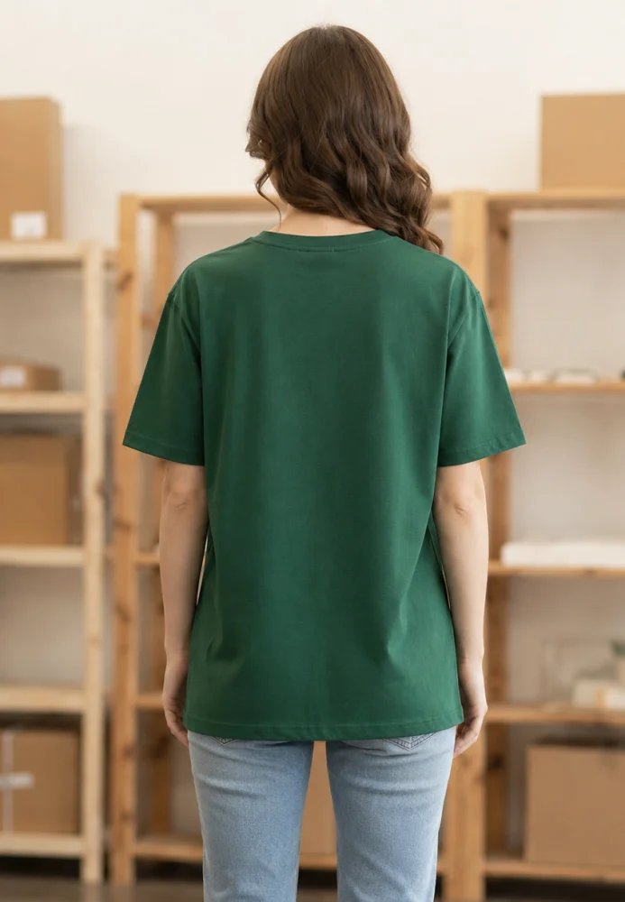 Tricou dama Verde cu Imprimeu Peisaj