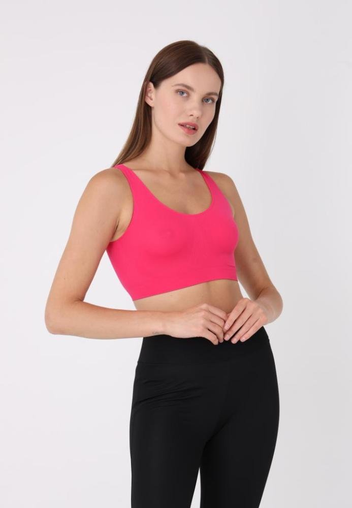 Bustieră Damă Fucsia cu Bretele Late, Fără Push-Up – Confortabilă și Elegantă