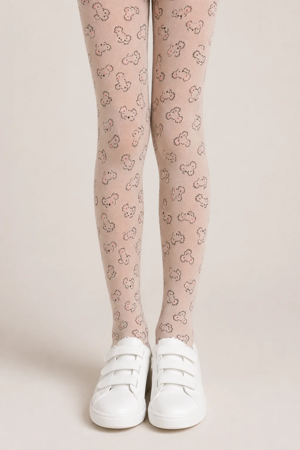 Dres fetițe Penti Pretty ,,Koala Head'' 40 DEN, mat, Alb — imagine 2
