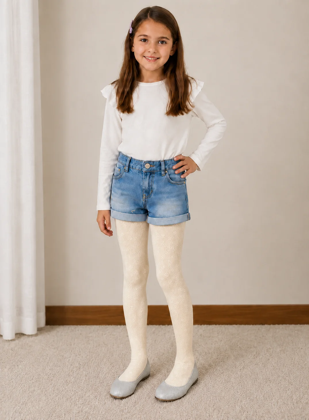Dres fetițe Penti, Eva 20 Den,Vanilie — imagine 2