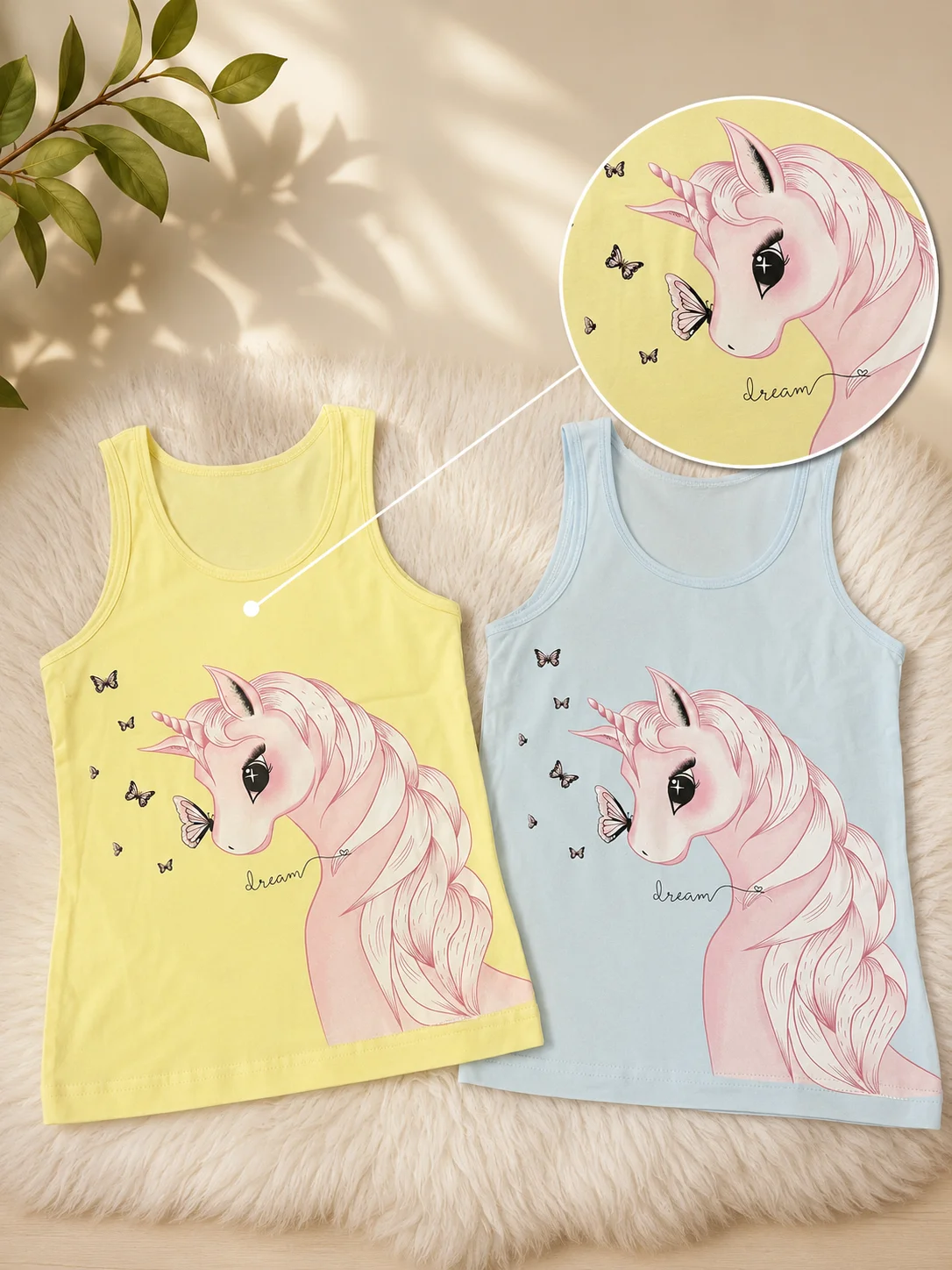 Maiouri Copii cu Unicorn – Set 2 Culori Pastel — imagine 1