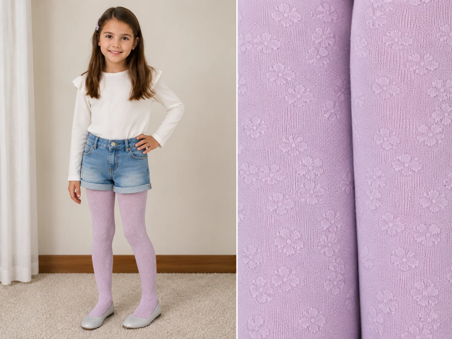 Dres fetițe Eva,20 Den, Liliac — imagine 1