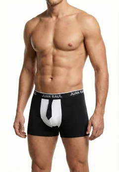 Boxeri bărbați negri cu model cravată