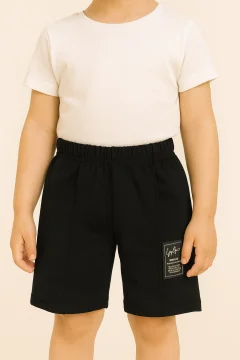 Pantaloni scurți sport copii cu dungă decorativă