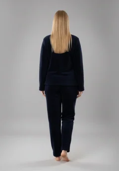 Pijamale damă cocolino bleumarin cu imprimeu „Bears”