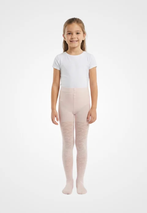 Dres fetițe Penti Pretty ,,Line'' 20 DEN-transparent, imprimeu linii, culoare roz pudră