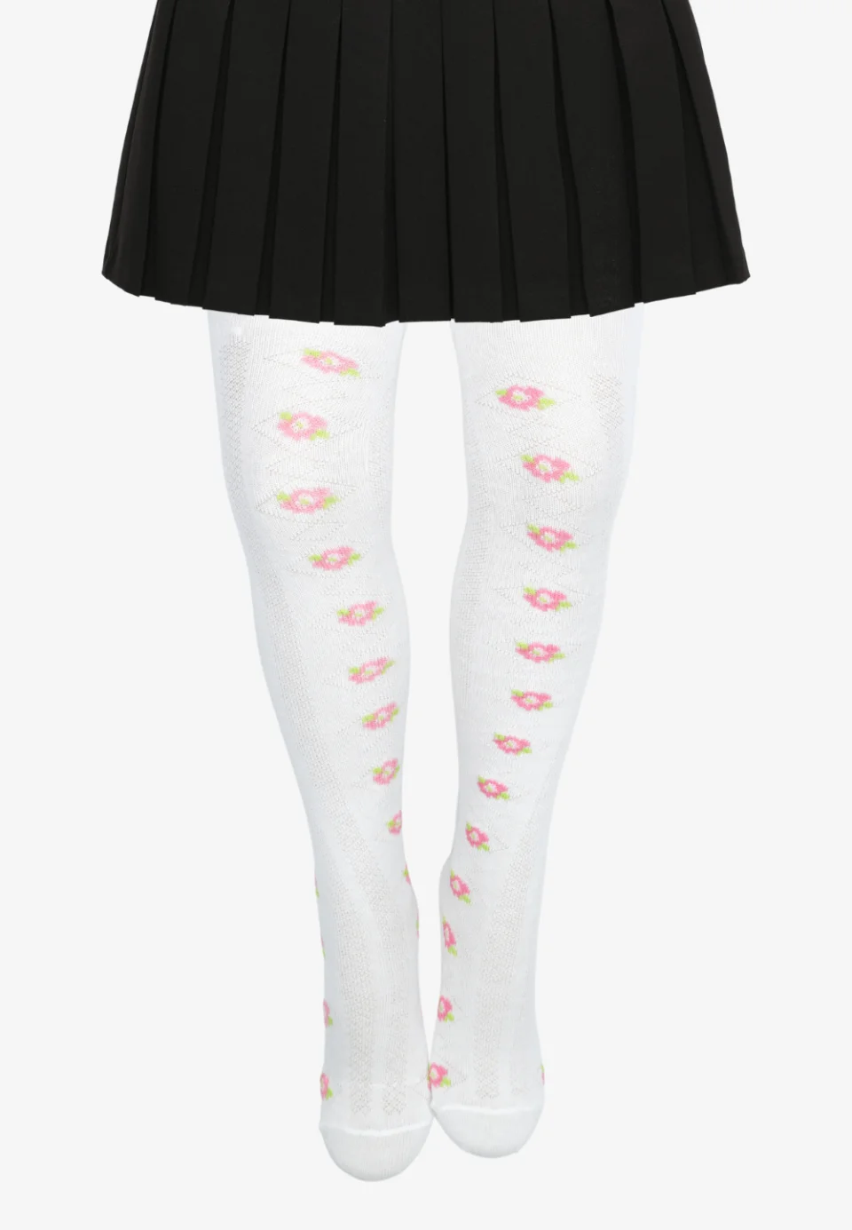 Dres pentru copii alb cu flori roz