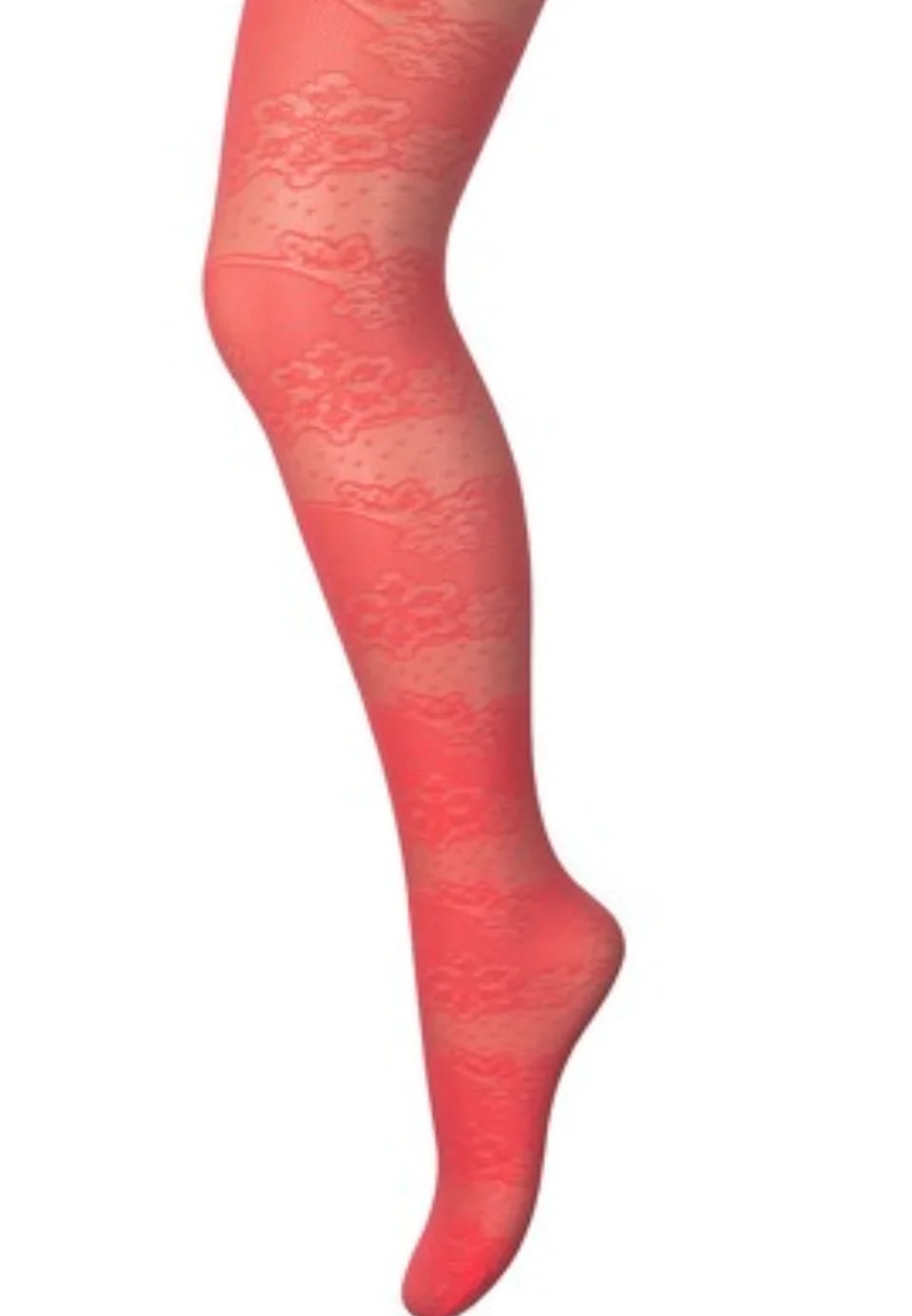 Dres fetițe Penti Pretty ,,Meri'' 20 DEN-transparent, imprimeu dantelă, culoare coral