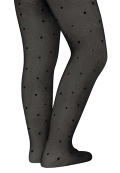 Dres fetițe Penti Young ,,Stil'', 20 den- mat, imprimeu buline, negru