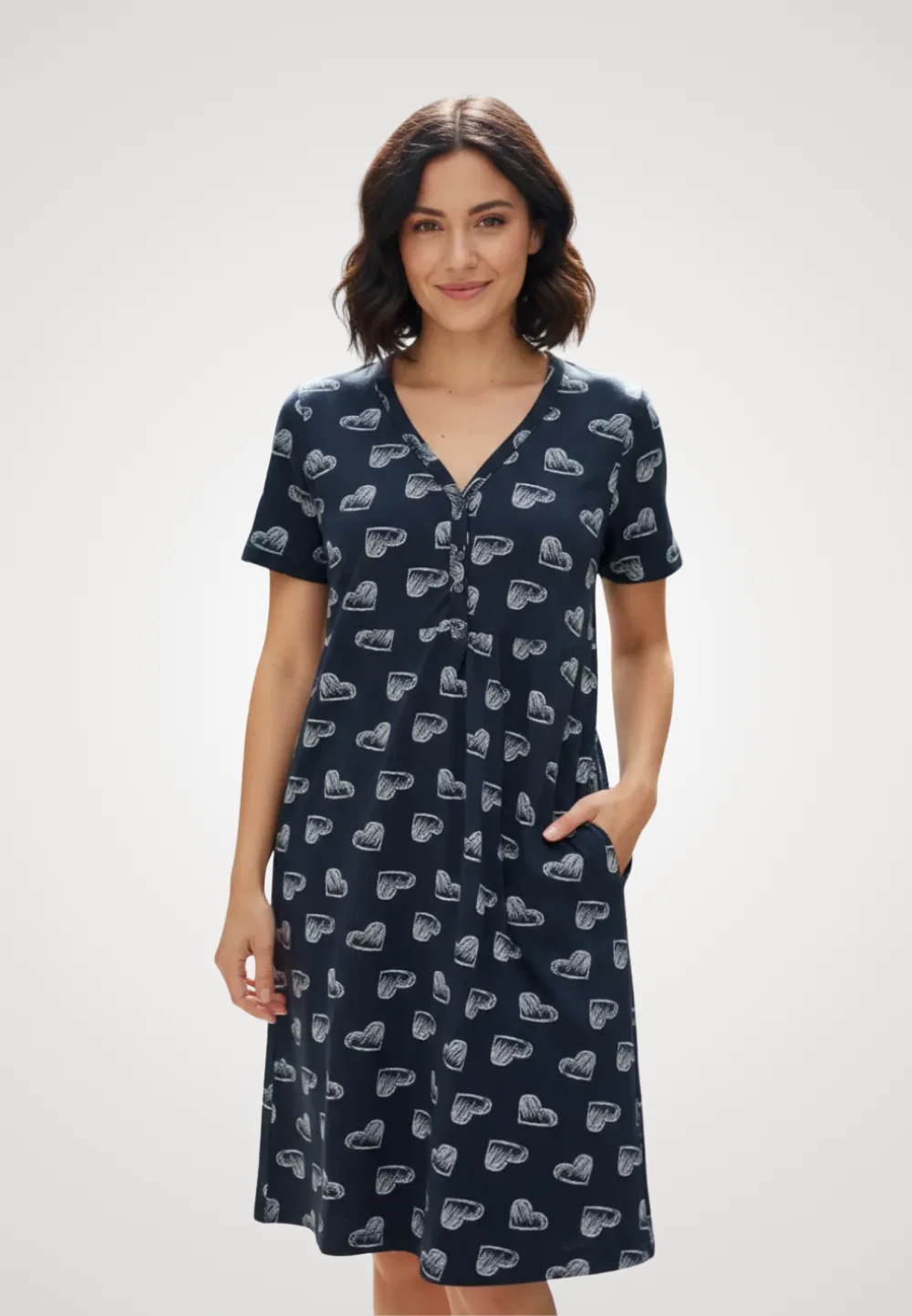 Cămașă pentru gravide de noapte neagra